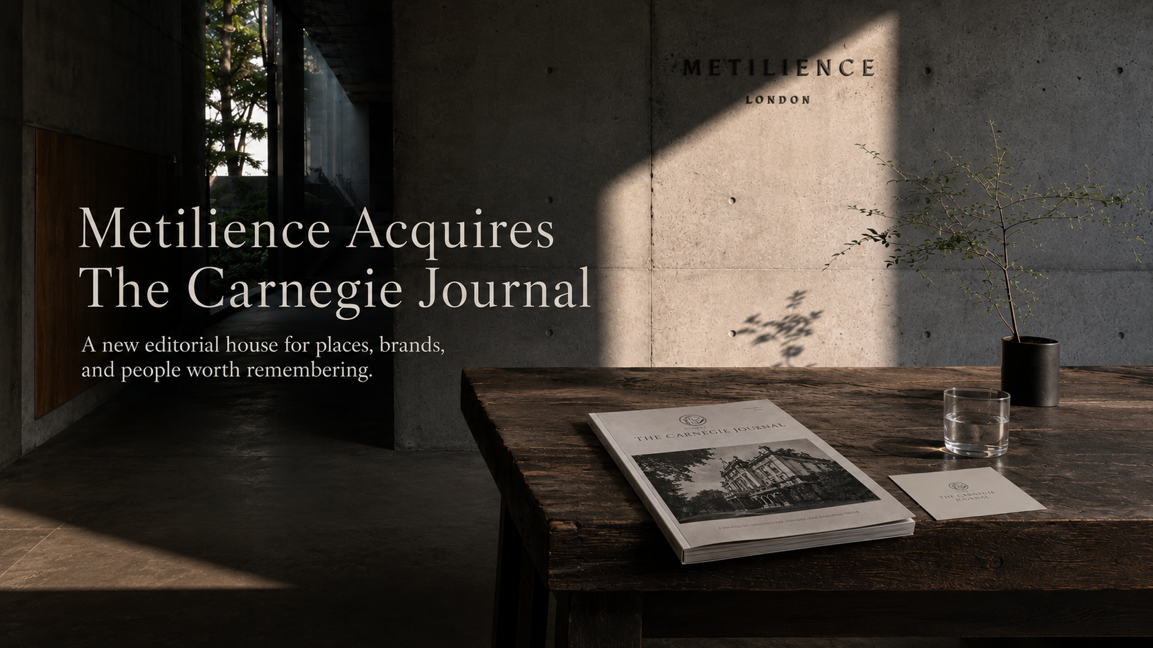 Metilience acquisition announcement visual for The Carnegie Journal